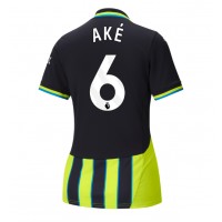 Maglia Calcio Manchester City Nathan Ake #6 Seconda Divisa Donna 2024-25 Manica Corta